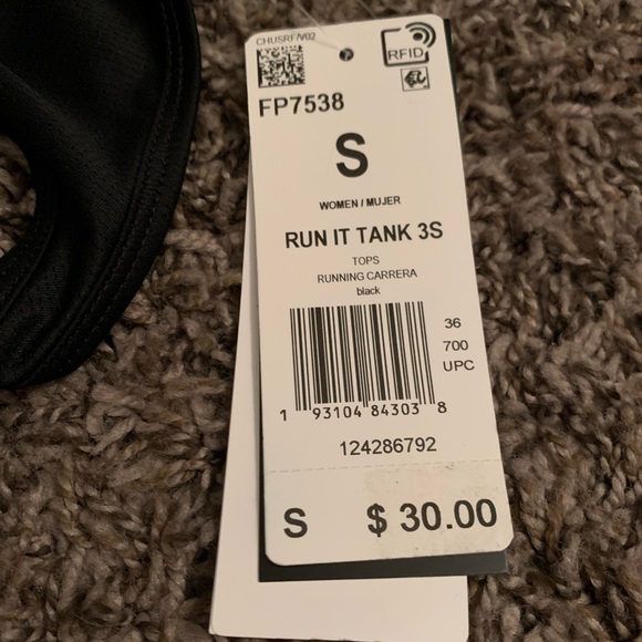 Black Adidas Running Tank Top Size Small - Picture 4 of 4